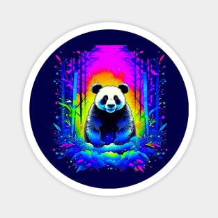 Panda Bear in Bamboo Forest Magnet